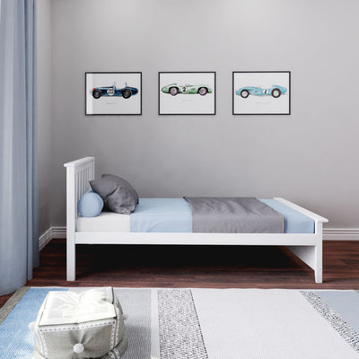 177210-002 : Single Beds Twin Bed w/ Slat HB & Foot Panel incl. Slat Roll, White