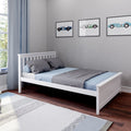 177211-002 : Single Beds Full Bed w/ Slat HB & Foot Panel incl. Slat Roll, White