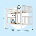 180201-002 : Bunk Beds Twin Over Twin Bunk Bed, White