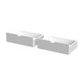 180262-002 : Component Underbed Storage Drawers with Rubber Castors (Fingerjoint), White