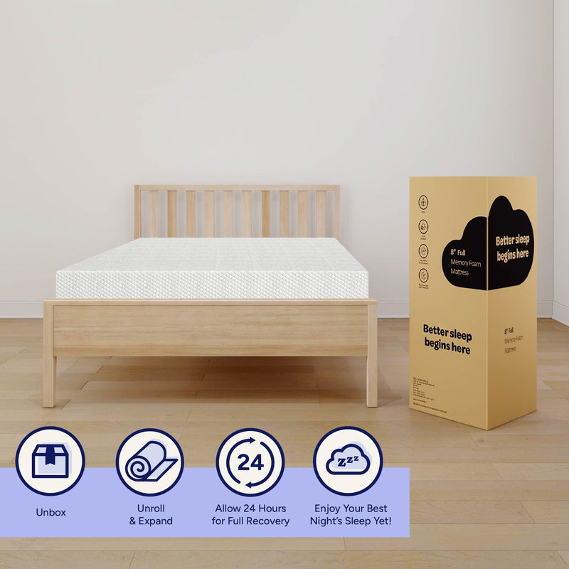 183058-000 : Mattresses 8" Memory Foam Mattress Full