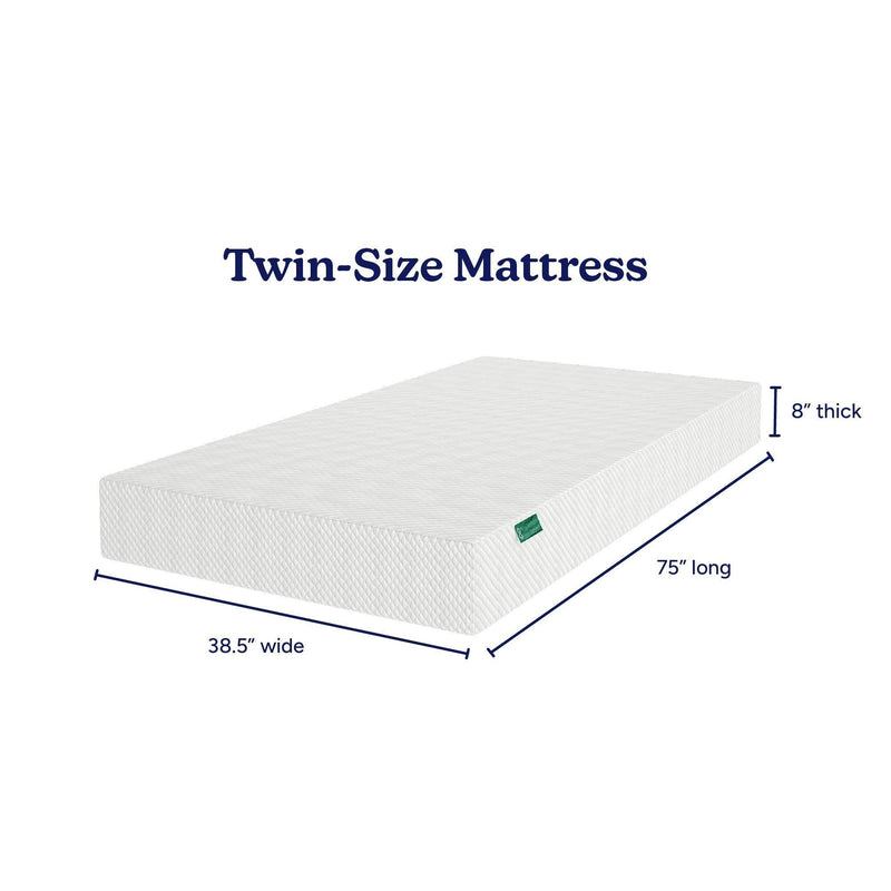 183218-000 : Mattresses 2 x 8" Memory Foam Mattress, Twin