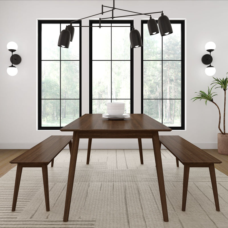 2000314000-008 : Dining Bench Mid-Century Modern Bench (60in / 1492mm), Walnut