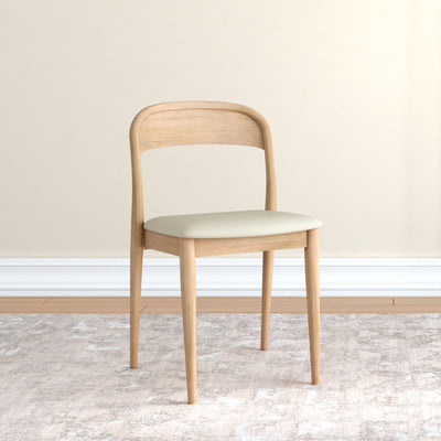 2000390200-413 : Dining Chair Loar Upholstered Dining Chair, Blonde/Sesame PU Leather (1907-1)