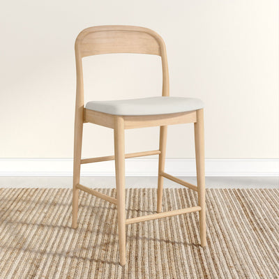 2000390300-413 : Counter Chair Loar Upholstered Counter Stool, Blonde/Sesame (PU 1907-1)