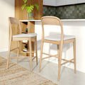 2000390300-413 : Counter Chair Loar Upholstered Counter Stool, Blonde/Sesame (PU 1907-1)