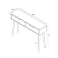 2000409000-007 : Console Table Mid-Century Modern Console Table with Pulldown and Black Handles (46in / 1170mm), Pecan