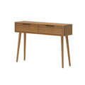 2000409000-007 : Console Table Mid-Century Modern Console Table with Pulldown and Black Handles (46in / 1170mm), Pecan