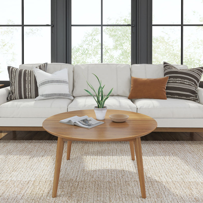 2000502000-007 : Coffee Table Mid-Century Modern Coffee Table (36in x 36in / 914mm x 914mm), Pecan