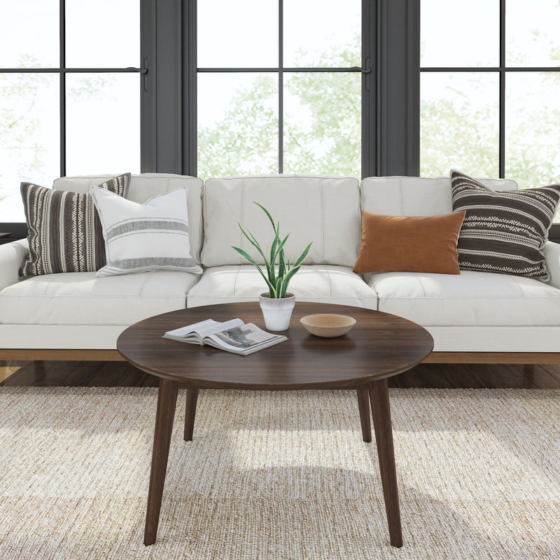 2000502000-008 : Coffee Table Mid-Century Modern Coffee Table (36in x 36in / 914mm x 914mm), Walnut