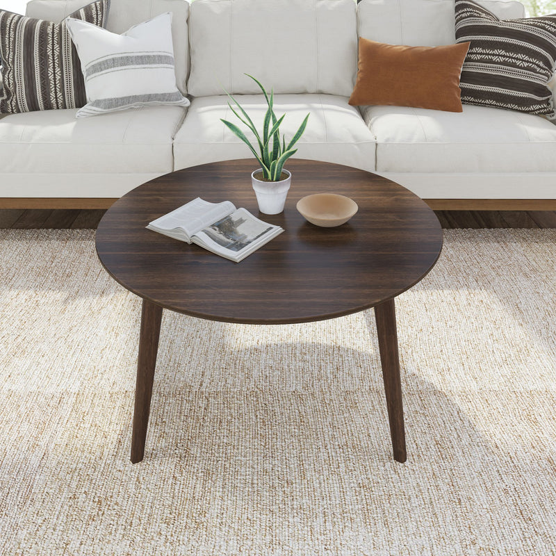 2000502000-008 : Coffee Table Mid-Century Modern Coffee Table (36in x 36in / 914mm x 914mm), Walnut