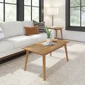 2000505000-007 : Coffee Table Mid-Century Modern Rectangular Coffee Table (40in x 20in / 1020mm x 510mm), Pecan