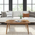 2000505000-007 : Coffee Table Mid-Century Modern Rectangular Coffee Table (40in x 20in / 1020mm x 510mm), Pecan