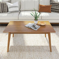 2000505000-007 : Coffee Table Mid-Century Modern Rectangular Coffee Table (40in x 20in / 1020mm x 510mm), Pecan