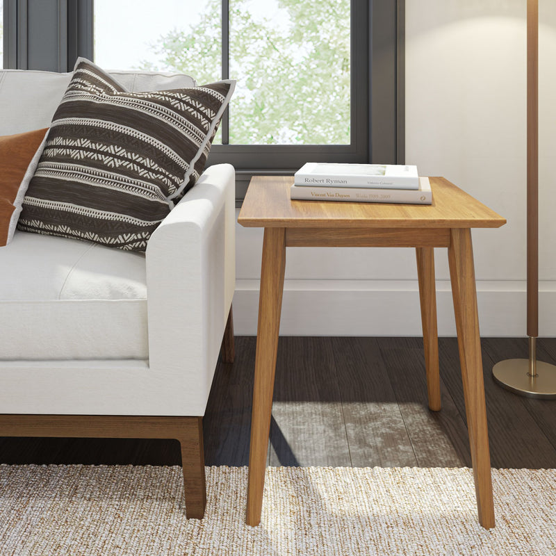 2000513000-007 : Side Table Mid-Century Modern Square Side Table (20in x 20in / 510mm x 510mm), Pecan