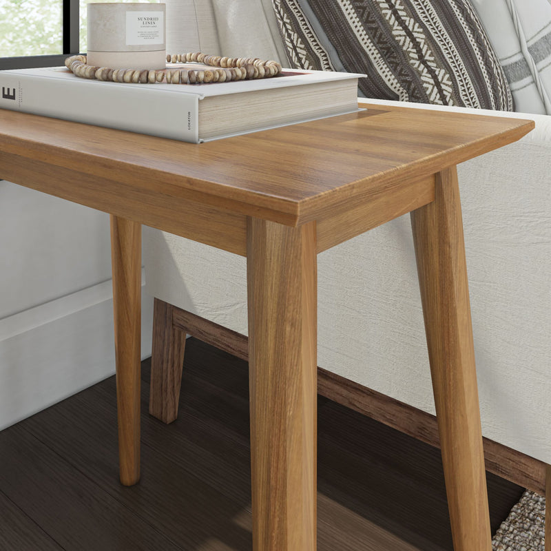 2000514000-007 : Side Table Mid-Century Modern Rectangular Side Table (24in x 15in / 630mm x 375mm), Pecan