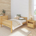2000 NS : Starter Bed Natural Birch Full Starter Bed, Low Slats/Low Slats