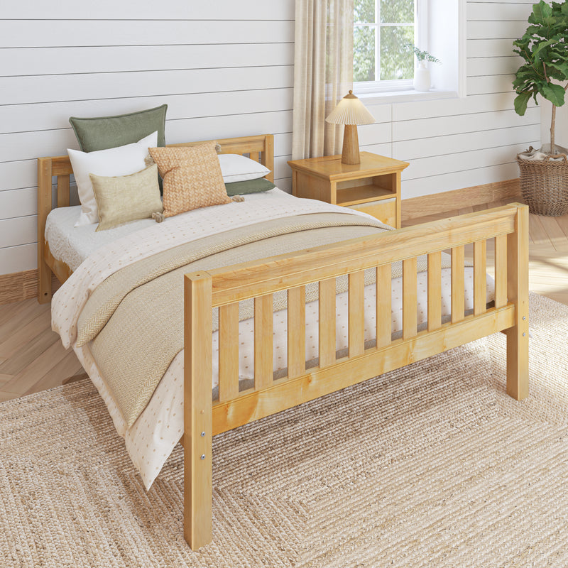 2000 NS : Starter Bed Natural Birch Full Starter Bed, Low Slats/Low Slats