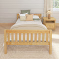 2000 XL NS : Starter Bed Full XL Basic Bed - Low, Slat, Natural