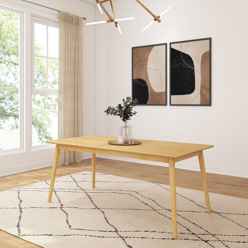 2030301000-001 : Dining Table Mid-Century Modern Dining Table (72in x 36in), Natural