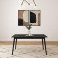 2030302000-170 : Dining Table Mid-Century Modern Dining Table (60in x 34in), Black