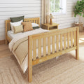 2040 XL NS : Starter Bed Full XL Basic Bed - Medium, Slat, Natural