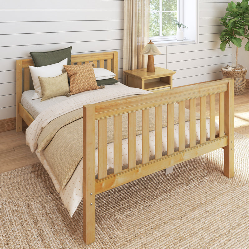 2040 XL NS : Starter Bed Full XL Basic Bed - Medium, Slat, Natural
