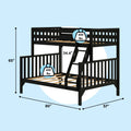 210231-170 : Bunk Beds Scandinavian Twin Over Full Bunk Bed, Black