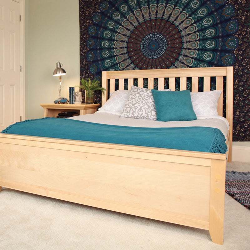 2160 XL NS : Starter Bed Full XL Traditional Bed, Slat, Natural