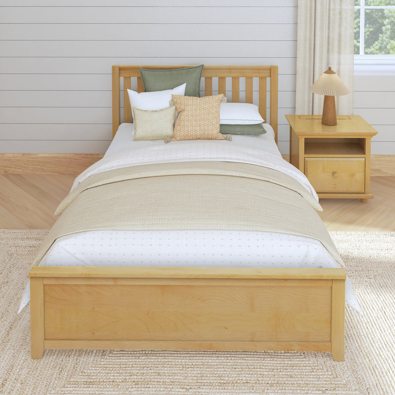 2160 XL NS : Starter Bed Full XL Traditional Bed, Slat, Natural