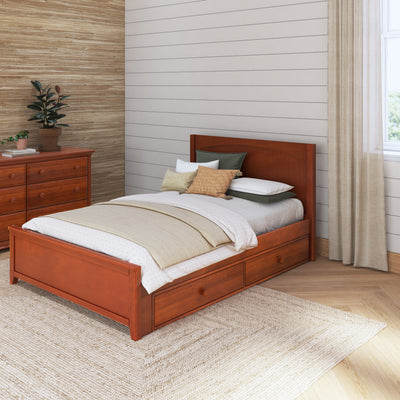 2160 XL UU CP : Starter Bed Full XL Traditional Bed with Underbed Dresser, Panel, Chestnut