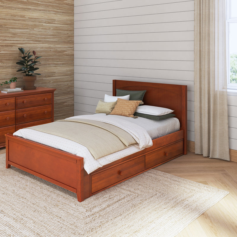 2160 XL UU CP : Starter Bed Full XL Traditional Bed with Underbed Dresser, Panel, Chestnut