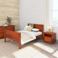 2180 XL CP : Starter Bed Full XL Traditional Bed with Low Bed End, Panel, Chestnut
