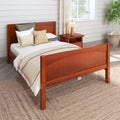 2180 XL CP : Starter Bed Full XL Traditional Bed with Low Bed End, Panel, Chestnut