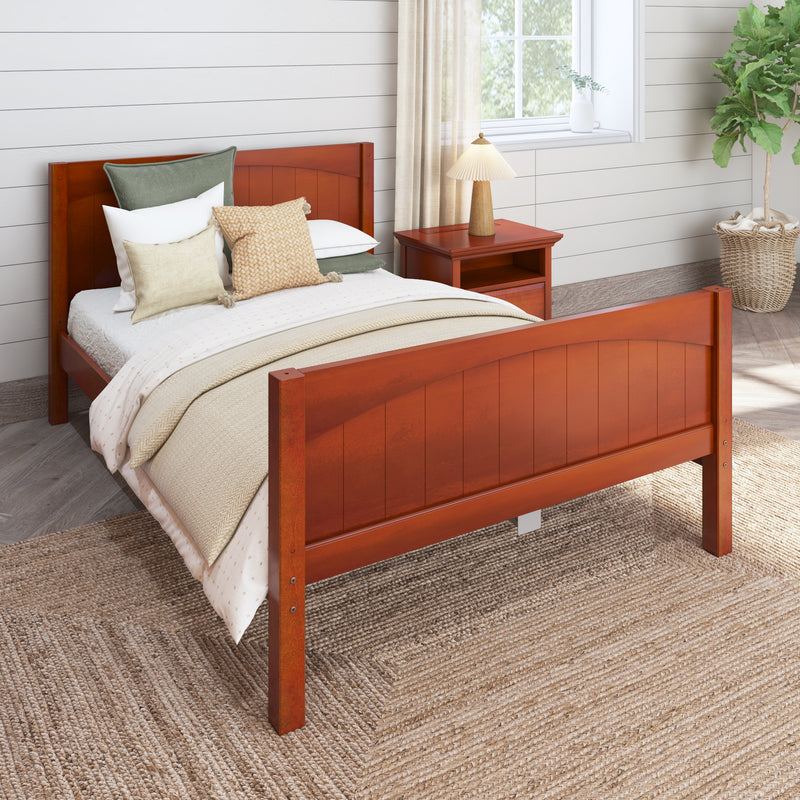 2180 XL CP : Starter Bed Full XL Traditional Bed with Low Bed End, Panel, Chestnut