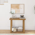 230142-007 : Console Table Classic Console Table with Shelf - 36 inches, Pecan