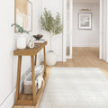 230143-007 : Console Table Classic Console Table with Shelf - 46 inches, Pecan