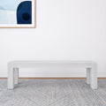 230220-192 : Dining Bench Modern Dining Bench, White Wirebrush