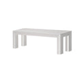 230220-192 : Dining Bench Modern Dining Bench, White Wirebrush