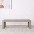 230220-199 : Dining Bench Modern Dining Bench, Seashell Wirebrush