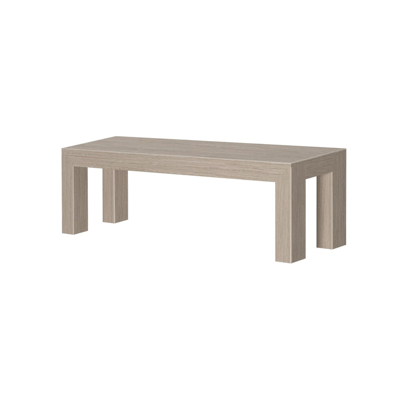 230220-199 : Dining Bench Modern Dining Bench, Seashell Wirebrush