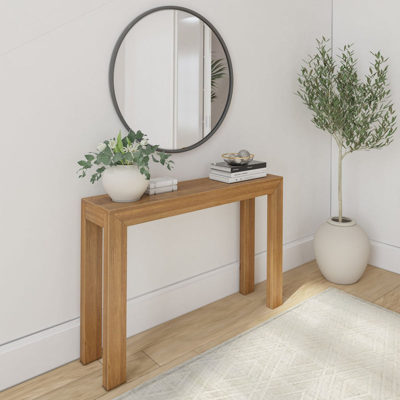 230241-007 : Console Table Modern Console Table - 46 inches, Pecan