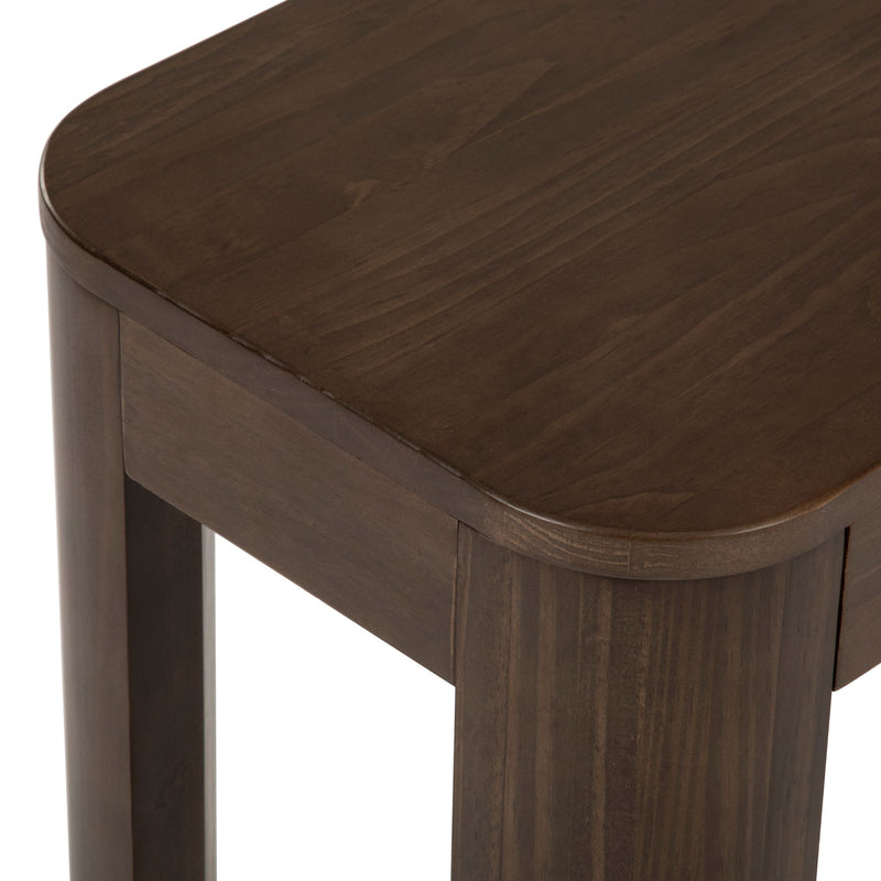 2400313000-008 : Dining Bench Modern Rounded Dining Bench (46in / 1168mm), Walnut