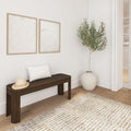 2400313000-008 : Dining Bench Modern Rounded Dining Bench (46in / 1168mm), Walnut