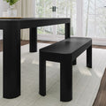 2400313000-170 : Dining Bench Modern Rounded Dining Bench (46in / 1168mm), Black
