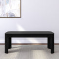 2400313000-170 : Dining Bench Modern Rounded Dining Bench (46in / 1168mm), Black