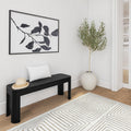 2400313000-170 : Dining Bench Modern Rounded Dining Bench (46in / 1168mm), Black