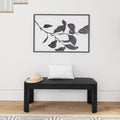 2400313000-170 : Dining Bench Modern Rounded Dining Bench (46in / 1168mm), Black