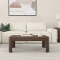 2400505001-008 : Coffee Table Modern Rounded Rectangular Coffee Table (40in x 20in / 1020mm x 510mm), Walnut