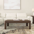 2400507001-008 : Coffee Table Modern Rounded Rectangular Coffee Table (48in x 24in / 1220mm x 610mm), Walnut